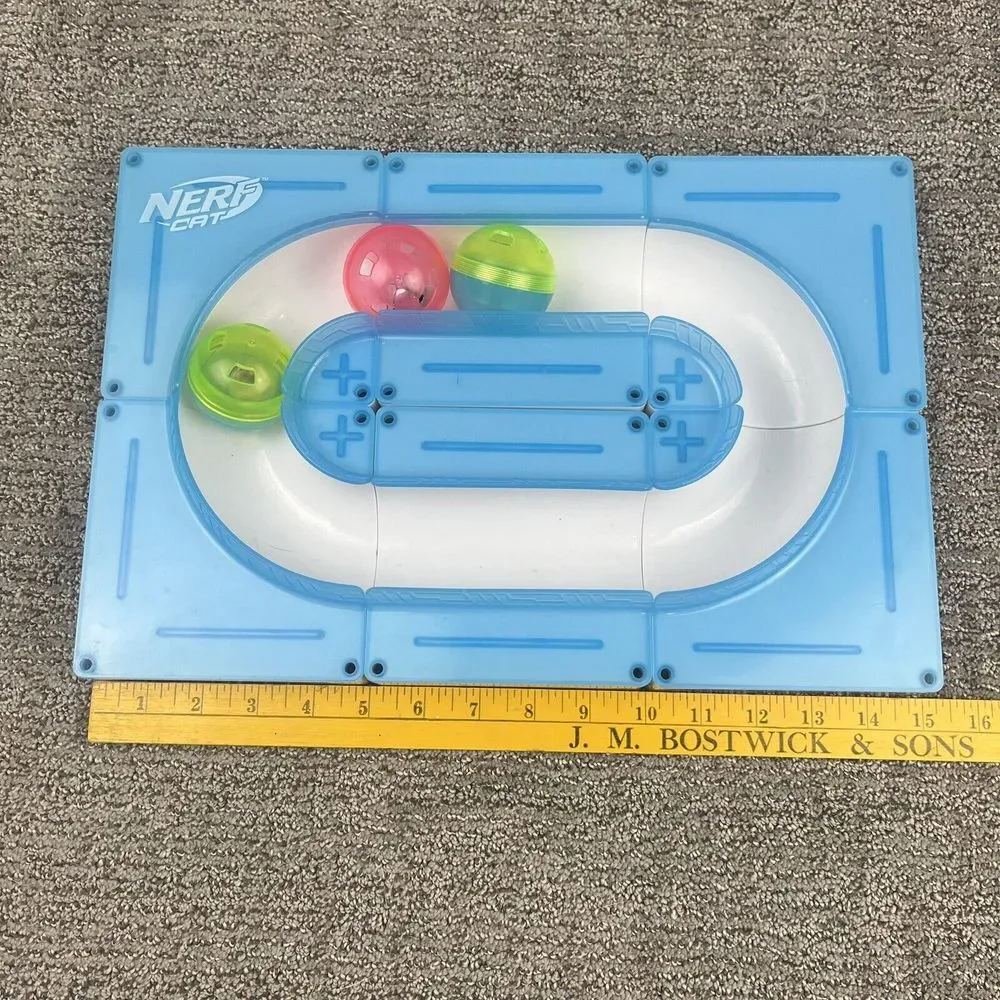 Nerf Modular Turbo Cat Track Toy Wtih 3 Balls Customize Shape Add Sets Gift Fast